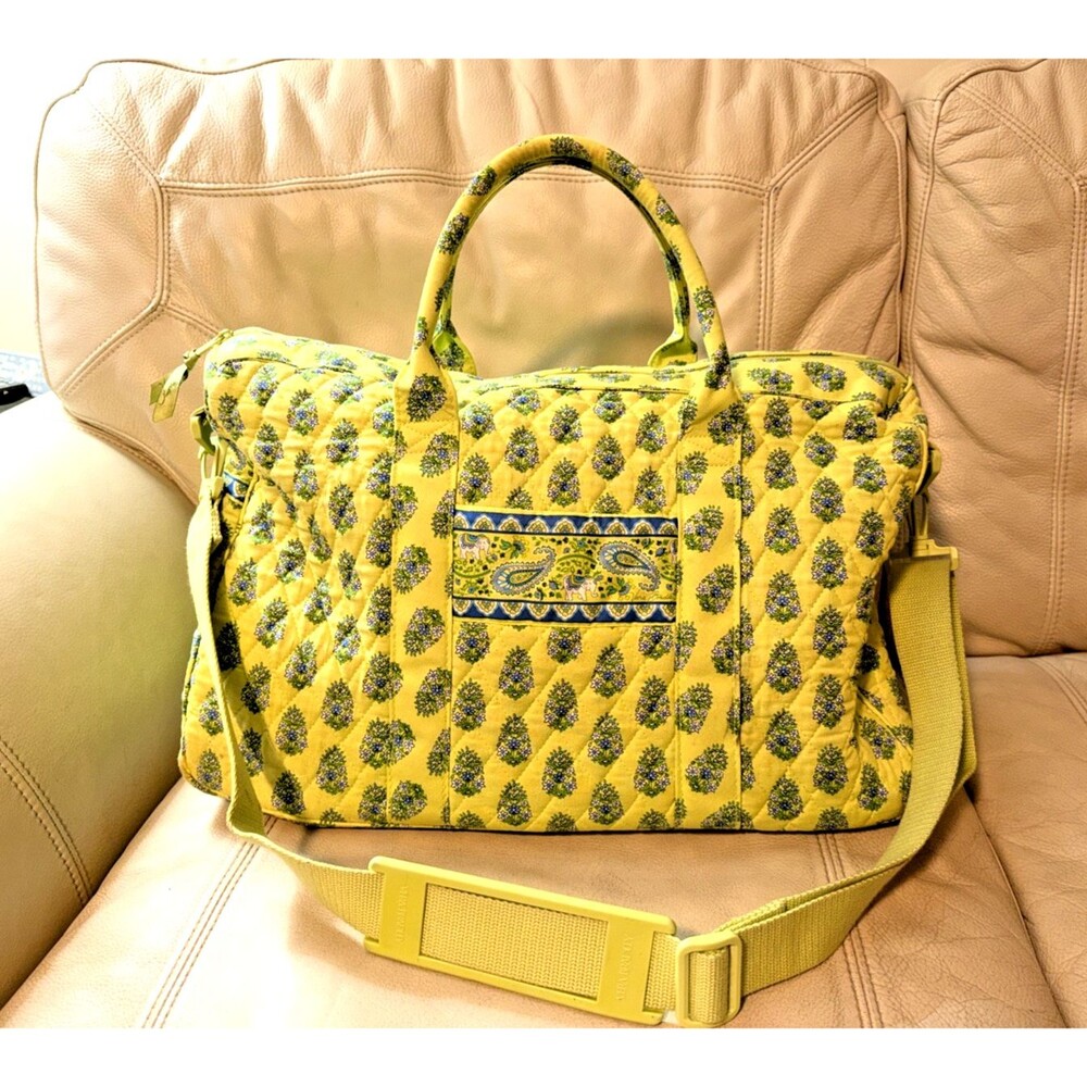 Vera Bradley Duffle Bag Citrus Elephant Carry-On Overnight Vintage Retired USA